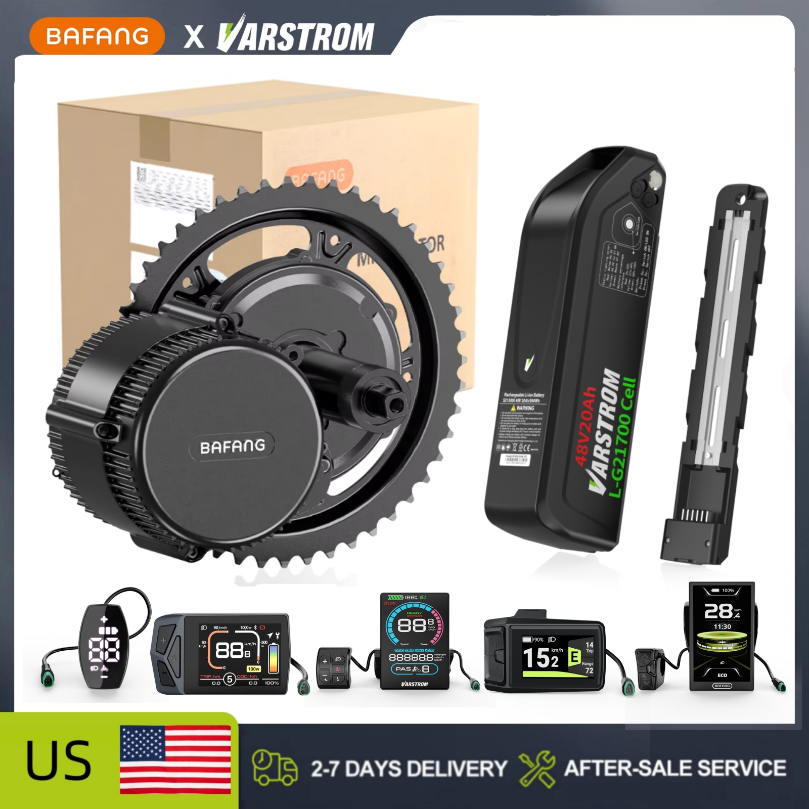 [US Stock]Bafang 48V Mid Drive - Bafang Bbs02B 48V 750W Mid Drive Kit recension och pris